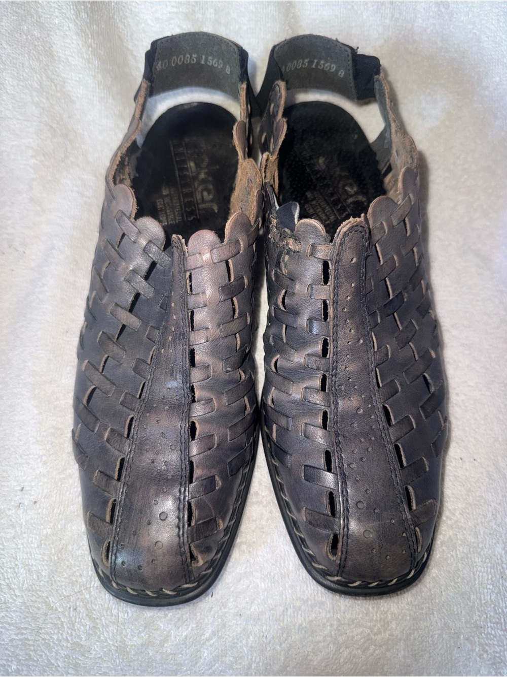 Rieker  Woven Leather Women's Mules